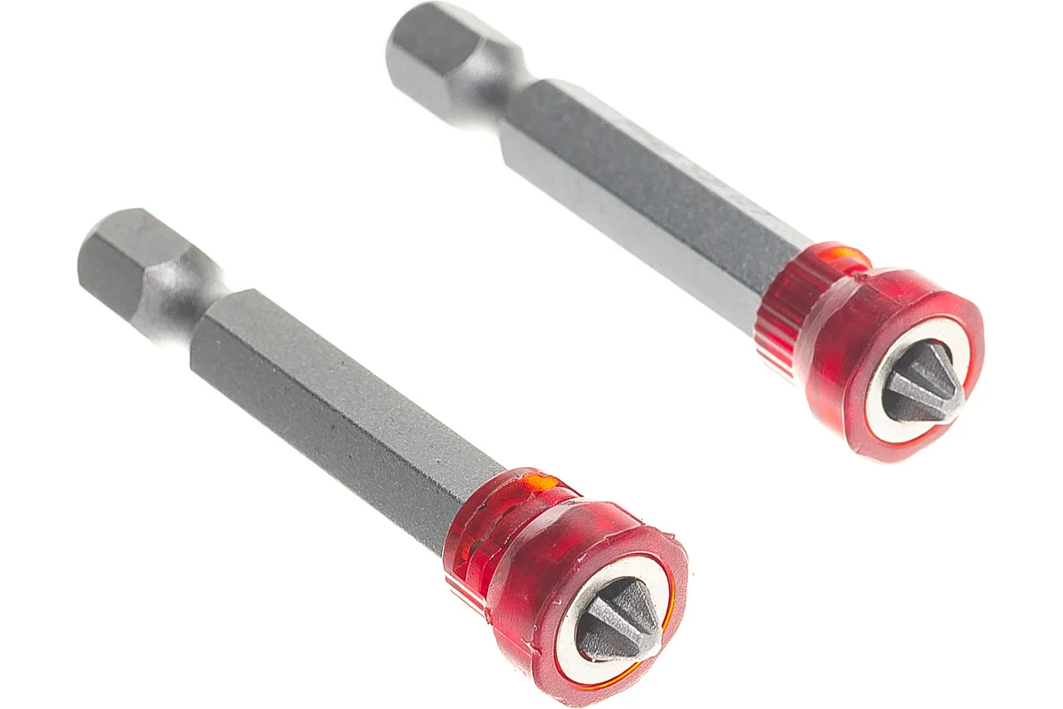 Бита с магнитной насадкой PН2, 2 шт, 50 мм, 1/4, Quadro Torsion