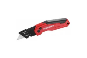 Нож алюминиевый складной, WORKPRO, быстрое открытие