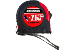 Рулетка с магнитом, Монтажник, 7,5 м х 25 мм