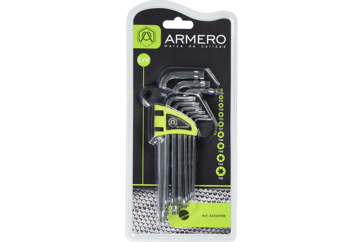 Набор длинных ключей, Armero, TORX, 9 шт. — изображение 2