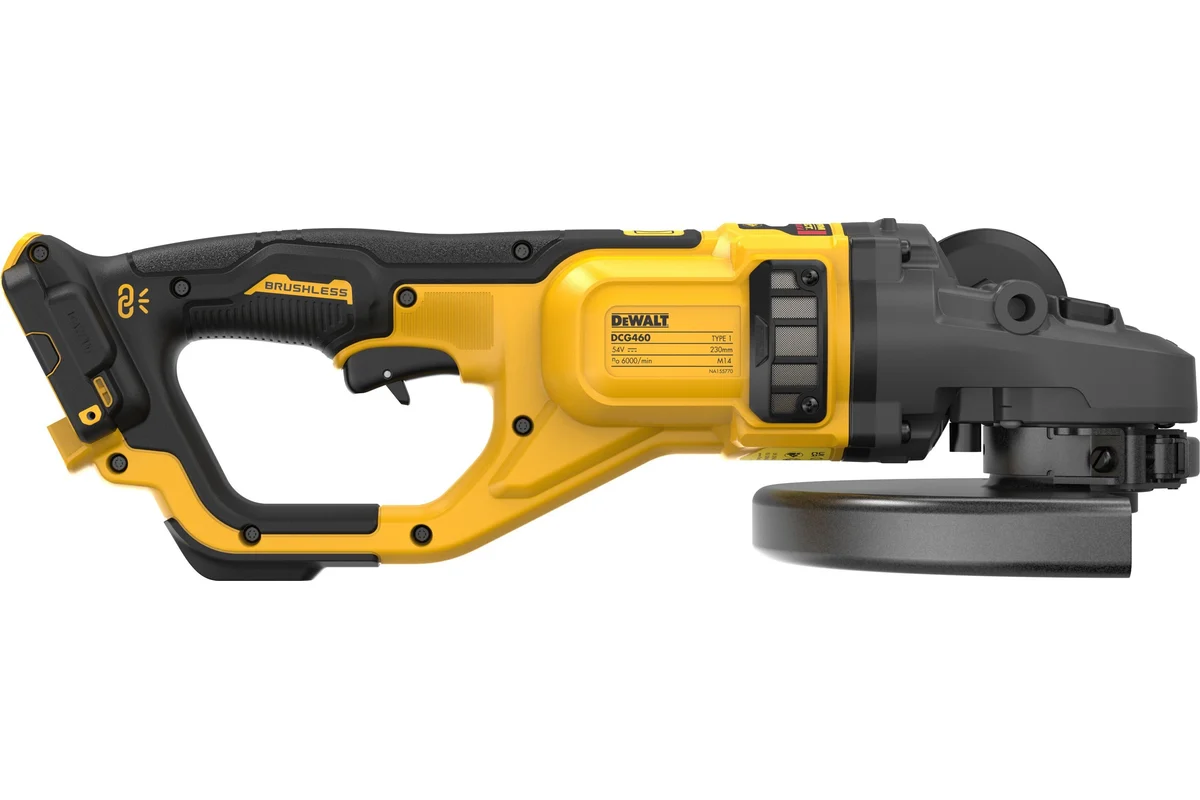 Угловая шлифмашина 54В, 230 мм, 6000 об/мин, DEWALT, DCG460NK-XJ — изображение 2