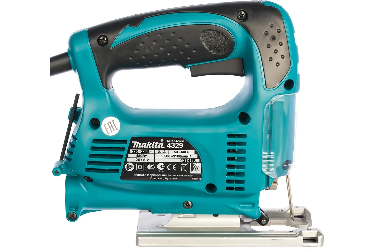 Лобзик 450 Вт, 220 В, 500-3100 ход/мин, коробка, MAKITA, 4329 — изображение 3