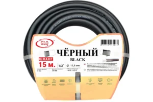 BLACK 15м 1/2" (Черный) - противоскр. 3-х слойный армир. шланг с внеш. покрытием из мягкой резины