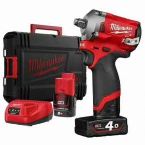 Гайковерт 12 В, 339 Нм, 1/2, 1х2.0 Ач, 1х4 А*ч, З/У, 4933464616, MILWAUKEE