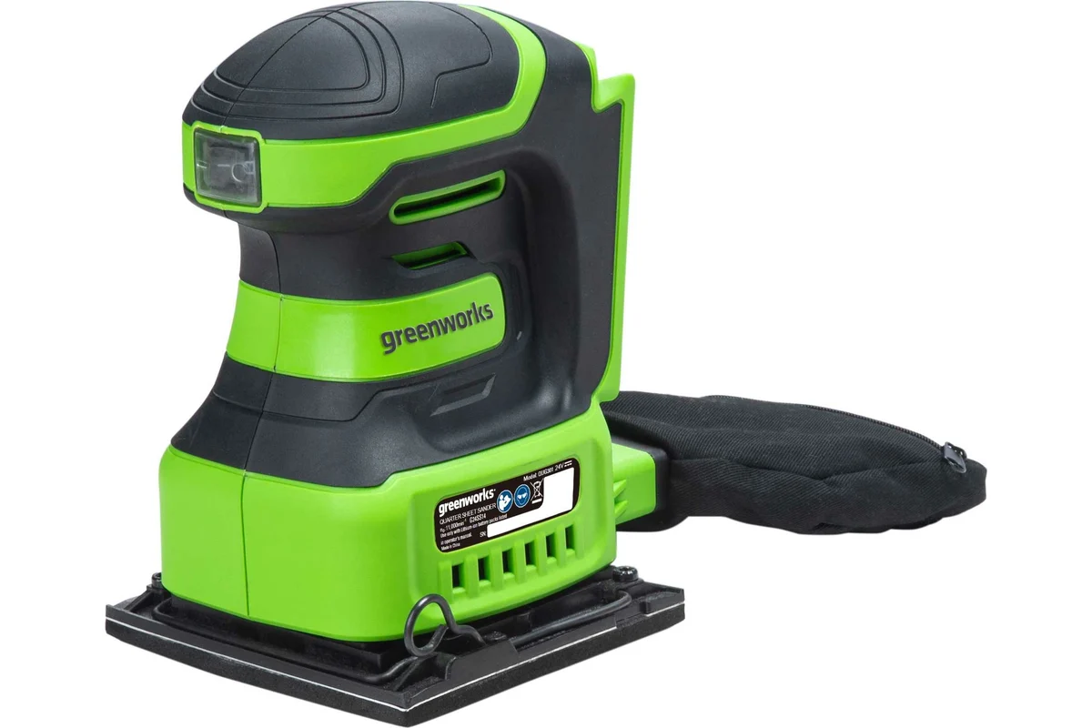 Плоскошлифовальная машина аккумуляторная Greenworks Арт. 3100507, 24V, без АКБ и ЗУ