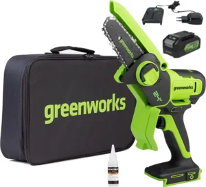 Цепная пила 24 В, шина 15, 7.8 м/с, 1х4 Ач, З/У, Greenworks, арт.2008707UB