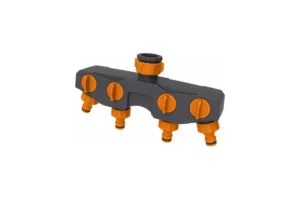 Кран - разветвитель на 4 линии с внутренней резьбой 1/2" и 3/4"